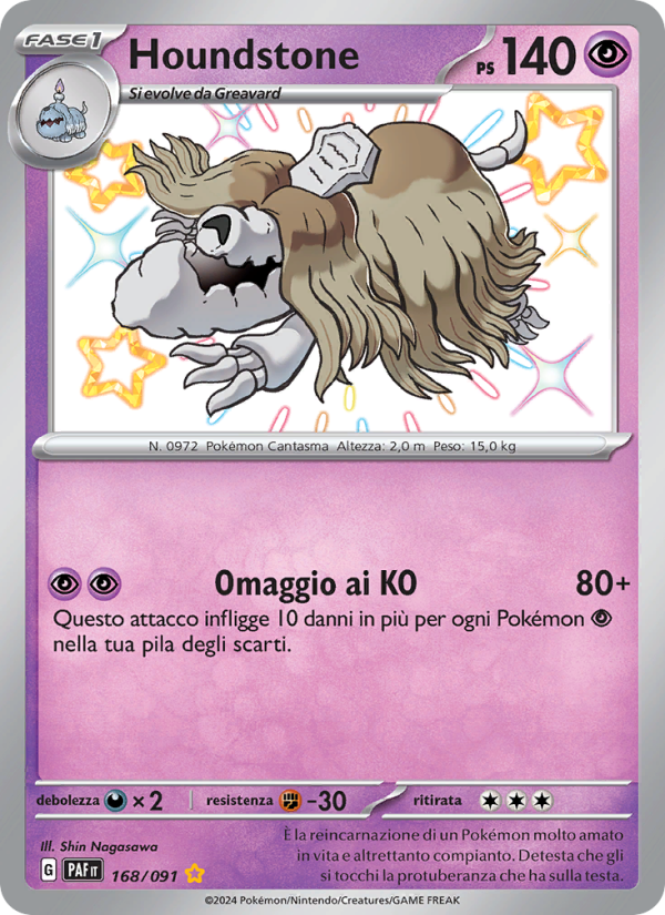 Houndstone 168/245 — Destino di Paldea (Italian Pokémon TCG card)