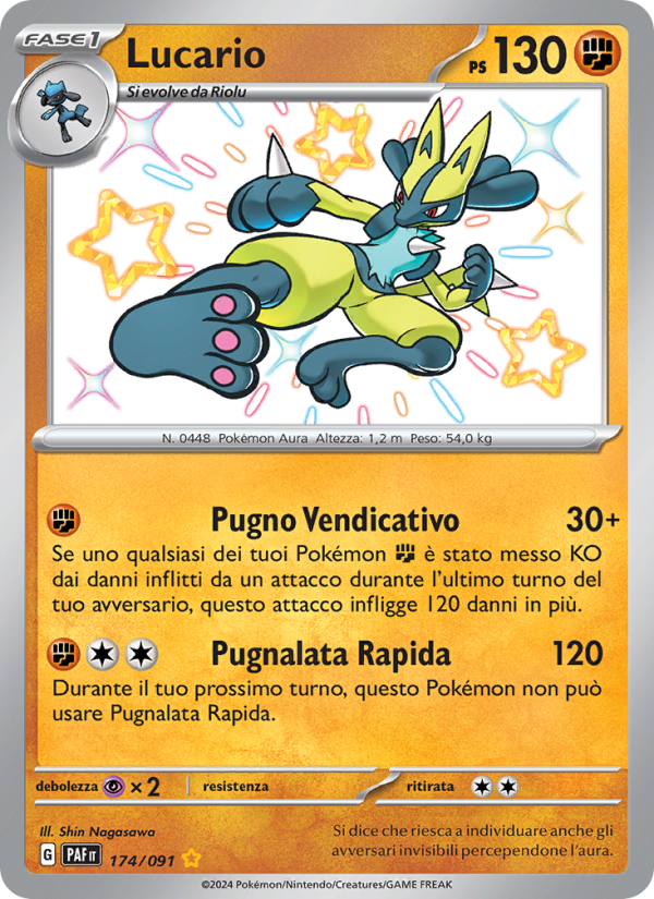 Lucario 174/245 — Destino di Paldea (Italian Pokémon TCG card)