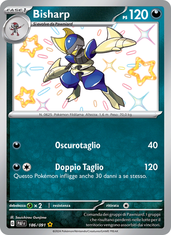 Bisharp 186/245 — Destino di Paldea (Italian Pokémon TCG card)