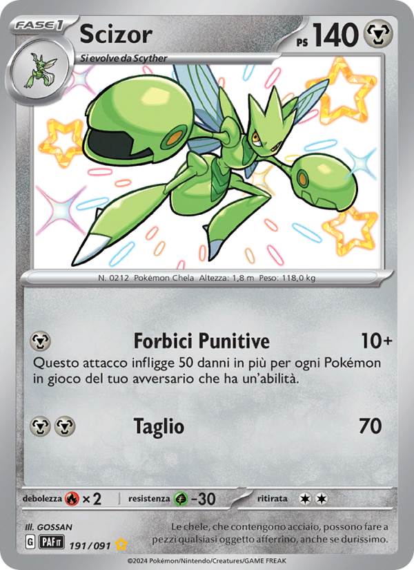 Scizor 191/245 — Destino di Paldea (Italian Pokémon TCG card)