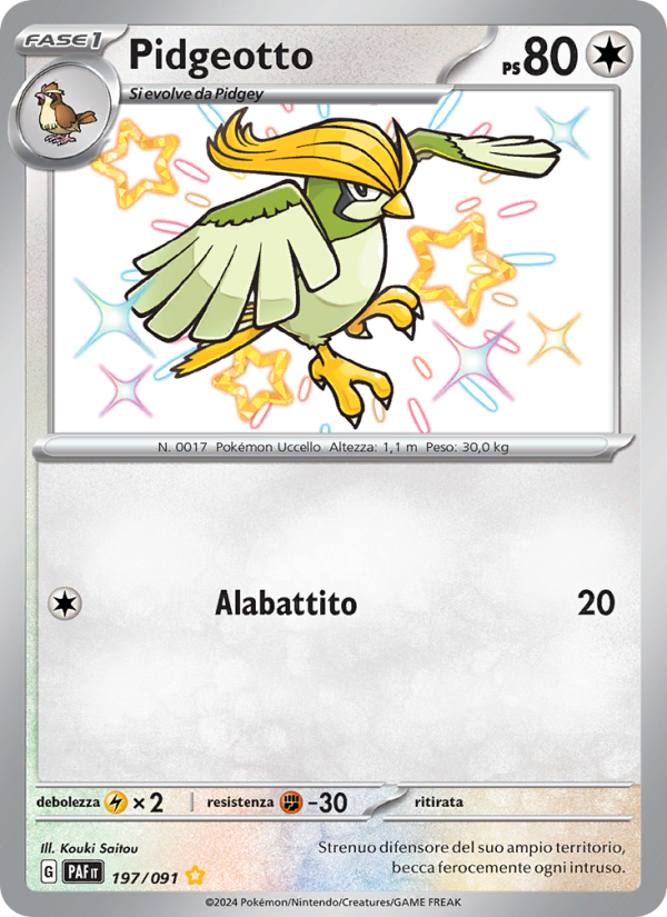 Pidgeotto 197/245 — Destino di Paldea (Italian Pokémon TCG card)