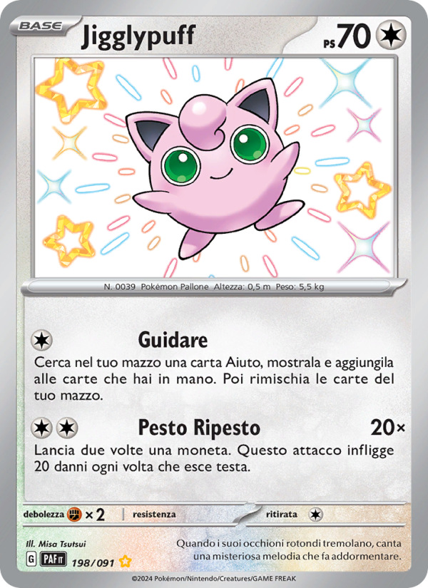 Jigglypuff 198/245 — Destino di Paldea (Italian Pokémon TCG card)