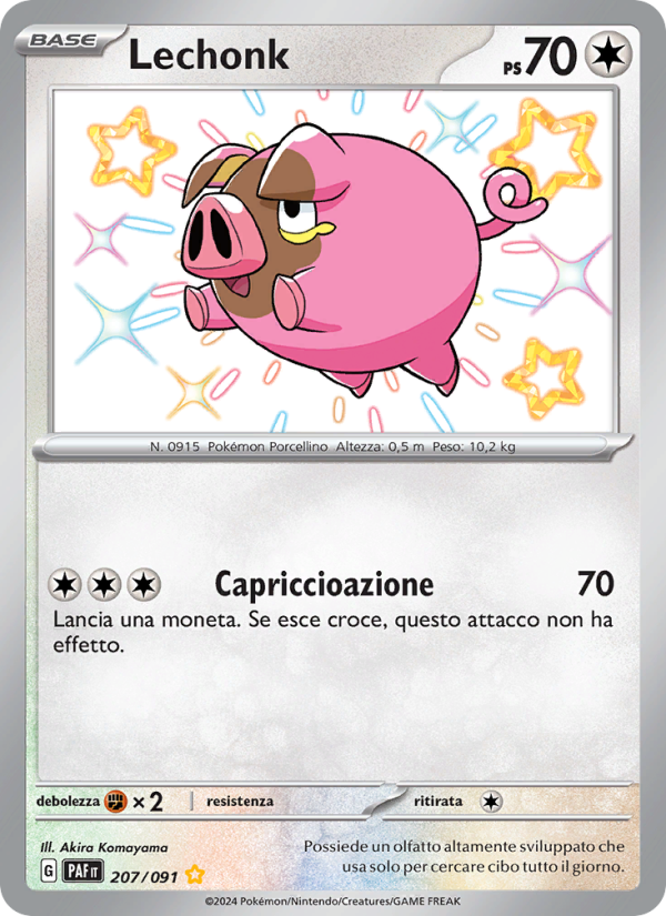 Lechonk 207/245 — Destino di Paldea (Italian Pokémon TCG card)
