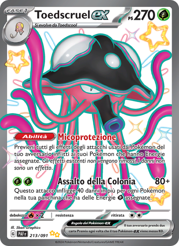 Toedscruel-ex 213/245 — Destino di Paldea (Italian Pokémon TCG card)