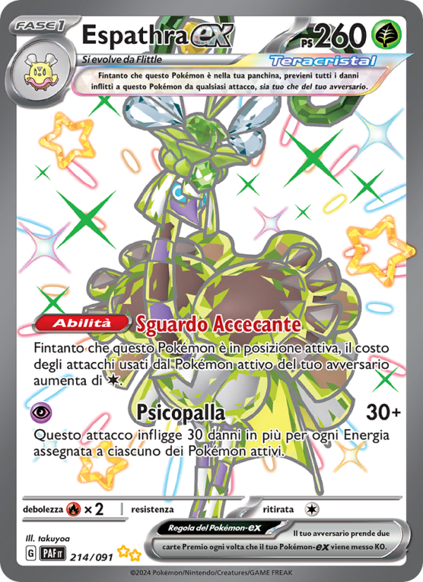 Espathra-ex 214/245 — Destino di Paldea (Italian Pokémon TCG card)