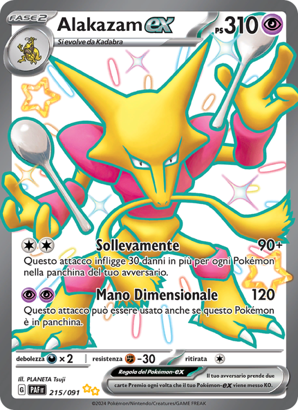 Alakazam-ex 215/245 — Destino di Paldea (Italian Pokémon TCG card)