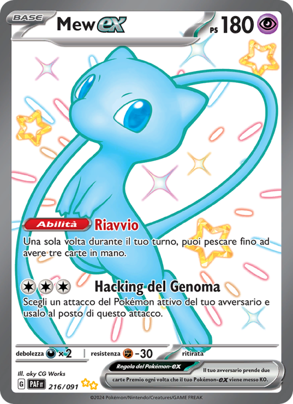 Mew-ex 216/245 — Destino di Paldea (Italian Pokémon TCG card)