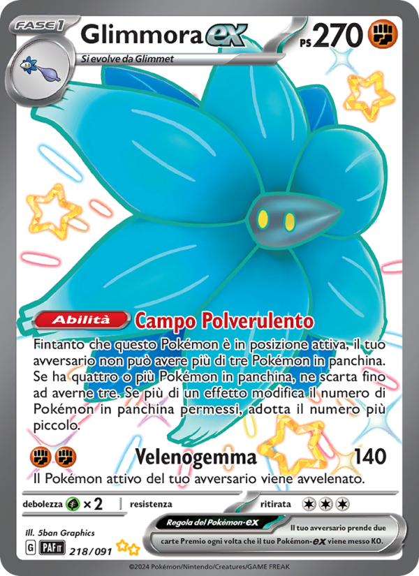Glimmora-ex 218/245 — Destino di Paldea (Italian Pokémon TCG card)
