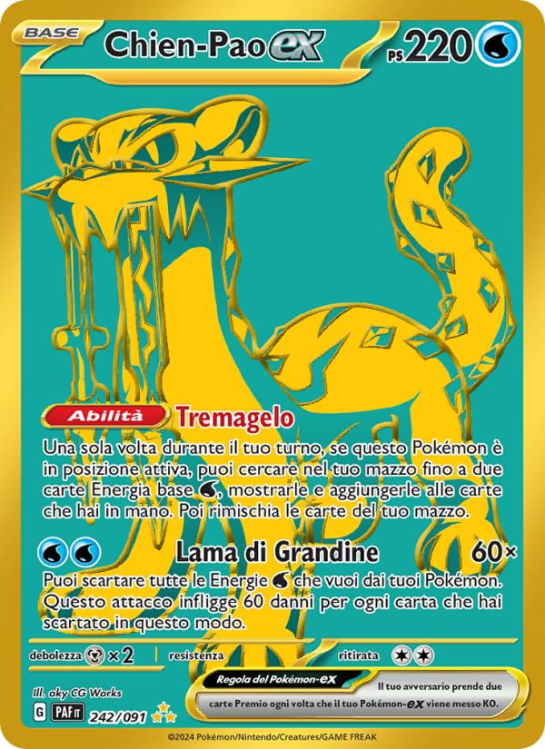Chien-Pao-ex 242/245 — Destino di Paldea (Italian Pokémon TCG card)