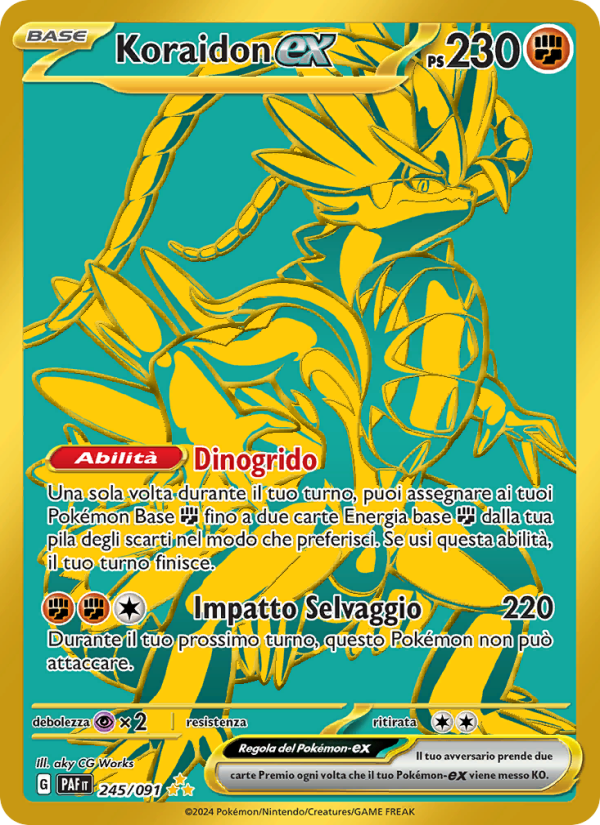 Koraidon-ex 245/245 — Destino di Paldea (Italian Pokémon TCG card)