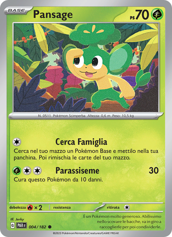 Pansage 004/266 — Paradosso Temporale (Italian Pokémon TCG card)
