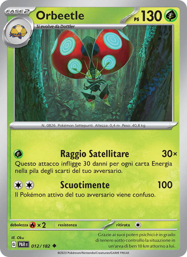 Orbeetle 012/266 — Paradosso Temporale (Italian Pokémon TCG card)