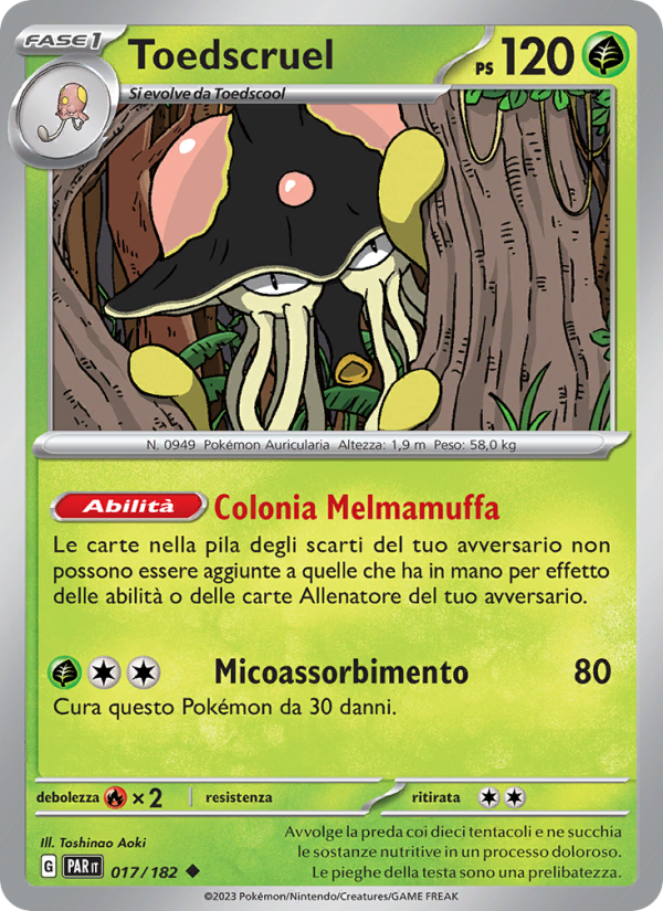 Toedscruel 017/266 — Paradosso Temporale (Italian Pokémon TCG card)