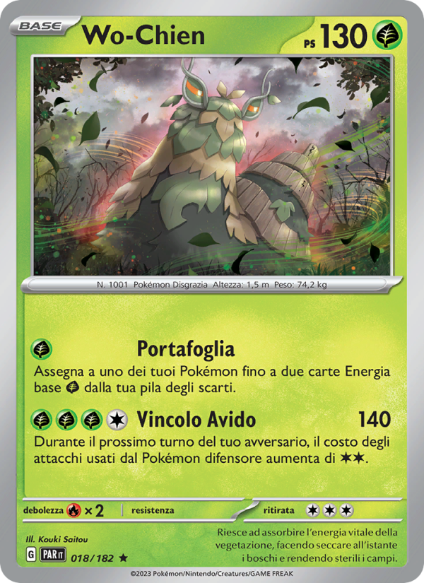 Wo-Chien 018/266 — Paradosso Temporale (Italian Pokémon TCG card)