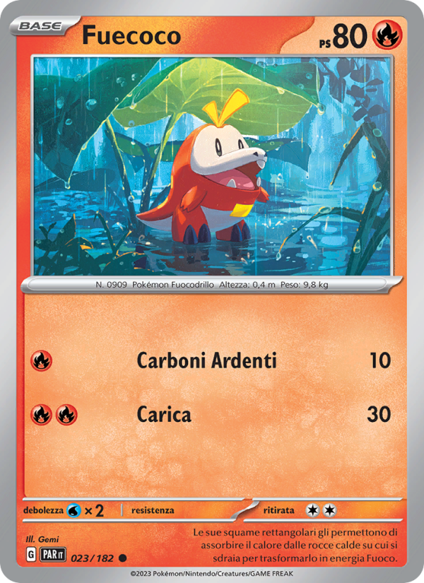 Fuecoco 023/266 — Paradosso Temporale (Italian Pokémon TCG card)
