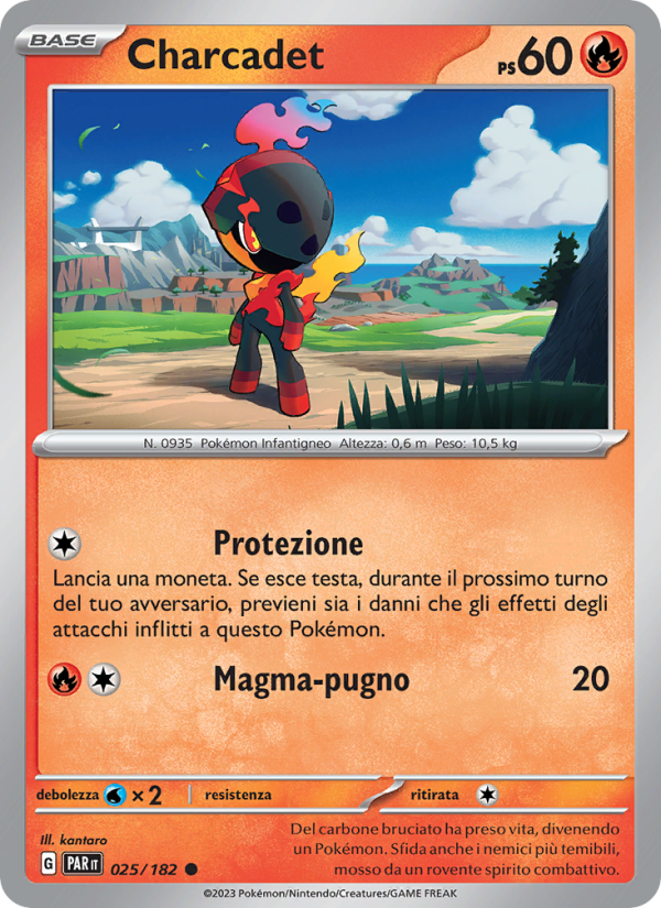 Charcadet 025/266 — Paradosso Temporale (Italian Pokémon TCG card)