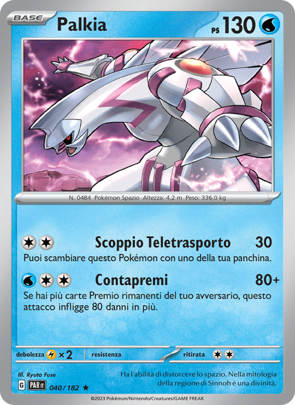 Palkia 040/266 — Paradosso Temporale (Italian Pokémon TCG card)