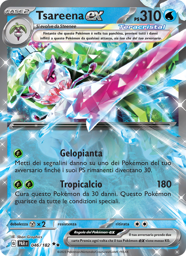 Tsareena-ex 046/266 — Paradosso Temporale (Italian Pokémon TCG card)