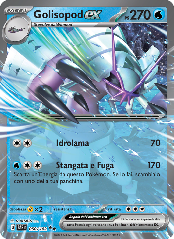 Golisopod-ex 050/266 — Paradosso Temporale (Italian Pokémon TCG card)