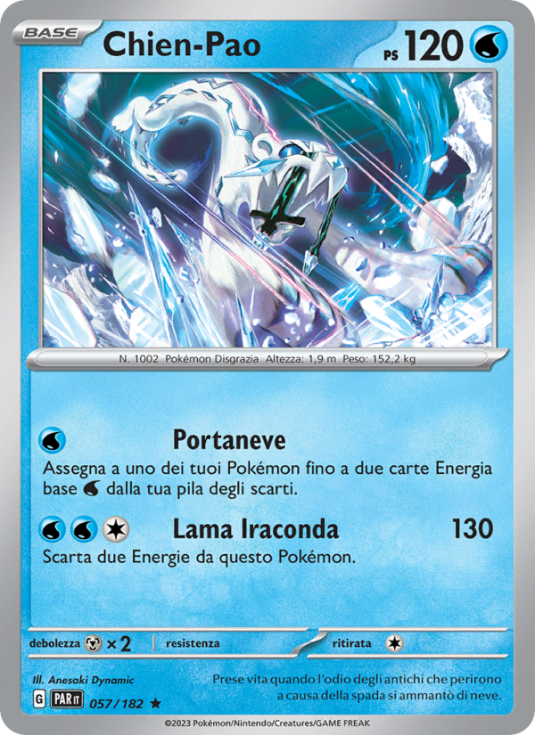 Chien-Pao 057/266 — Paradosso Temporale (Italian Pokémon TCG card)