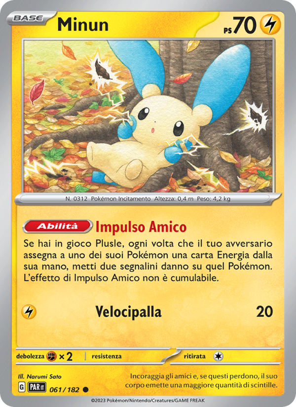 Minun 061/266 — Paradosso Temporale (Italian Pokémon TCG card)
