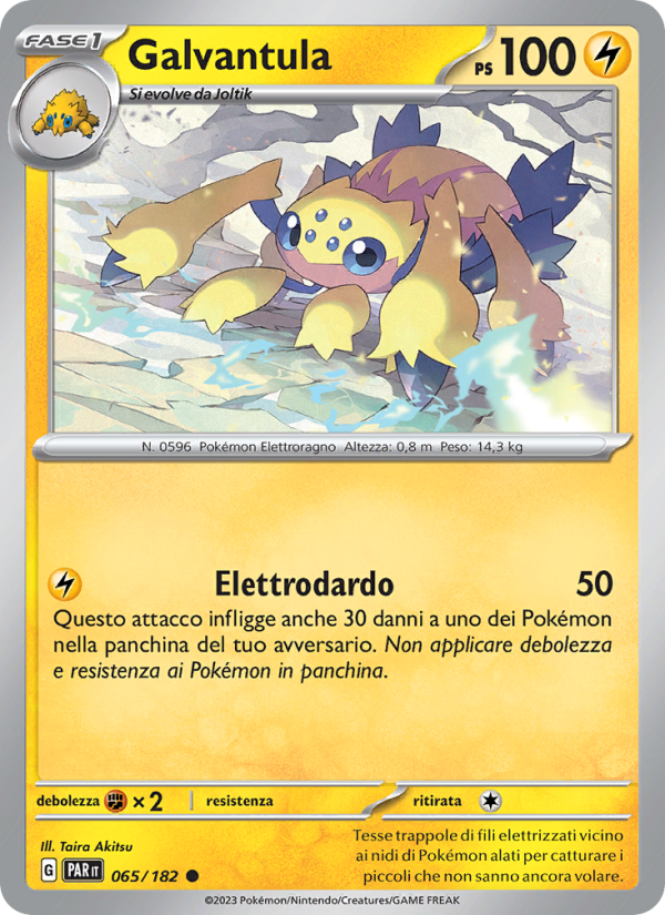 Galvantula 065/266 — Paradosso Temporale (Italian Pokémon TCG card)