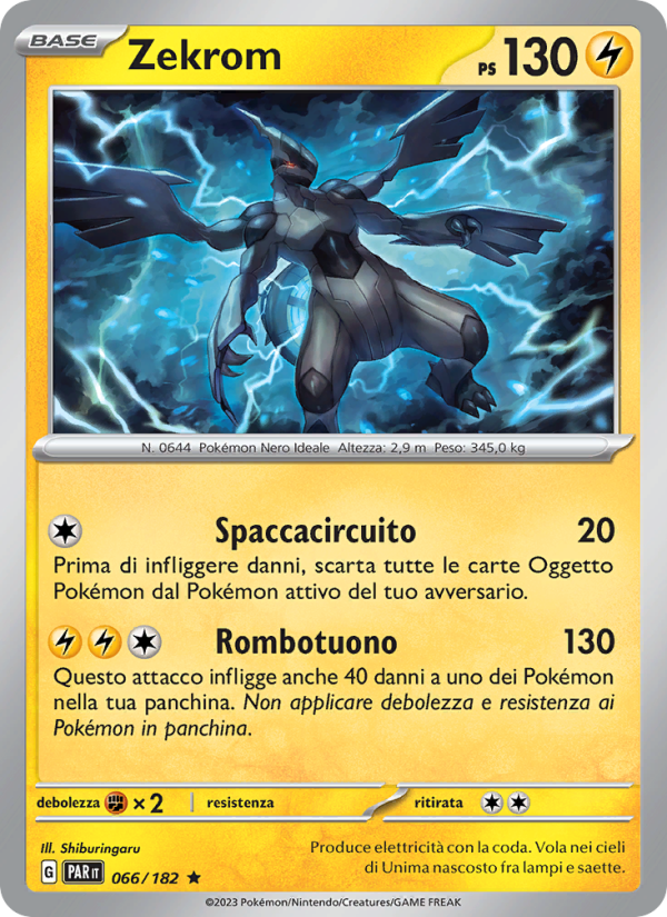 Zekrom 066/266 — Paradosso Temporale (Italian Pokémon TCG card)