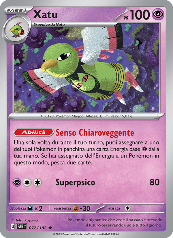 Xatu 072/266 — Paradosso Temporale (Italian Pokémon TCG card)