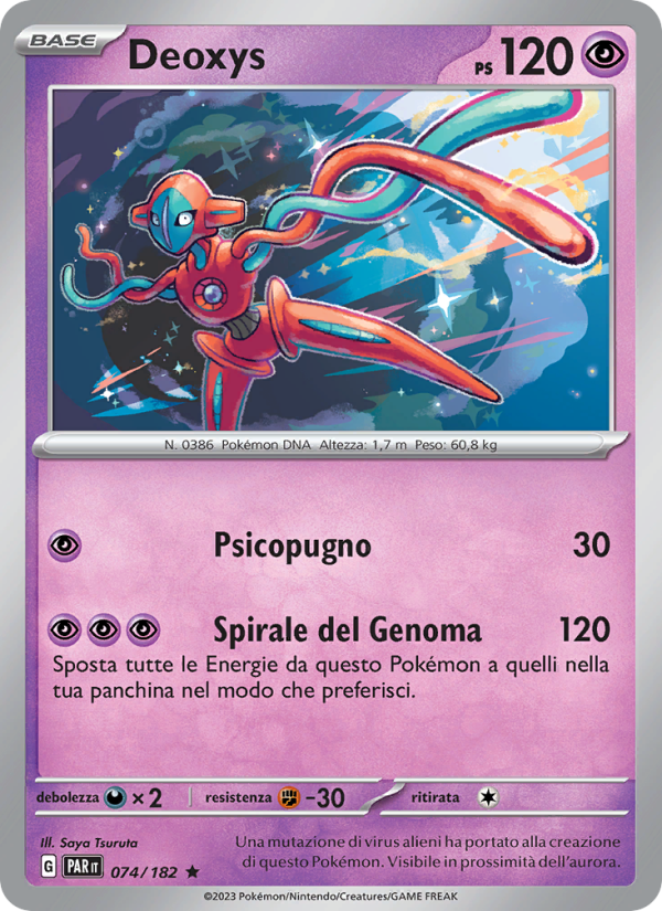 Deoxys 074/266 — Paradosso Temporale (Italian Pokémon TCG card)