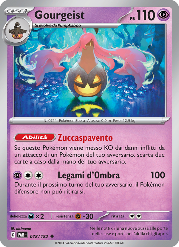 Gourgeist 078/266 — Paradosso Temporale (Italian Pokémon TCG card)