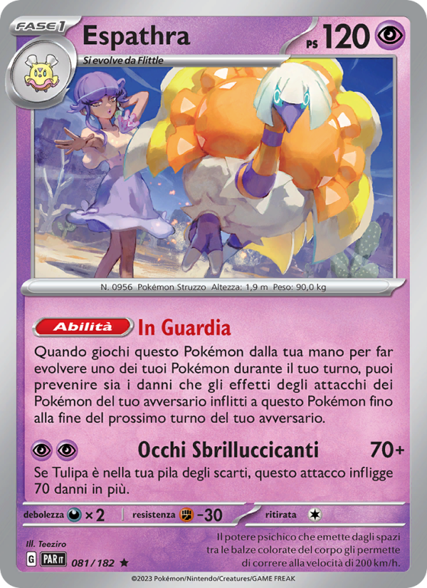 Espathra 081/266 — Paradosso Temporale (Italian Pokémon TCG card)