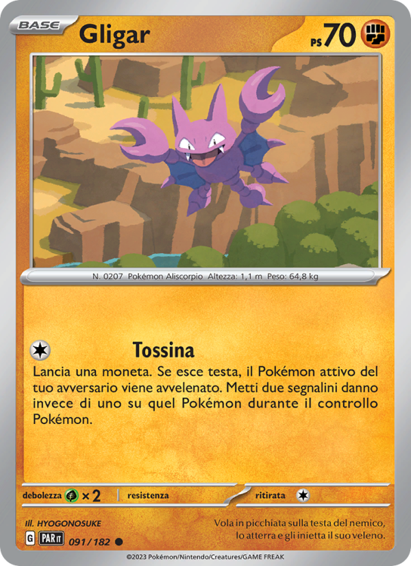 Gligar 091/266 — Paradosso Temporale (Italian Pokémon TCG card)