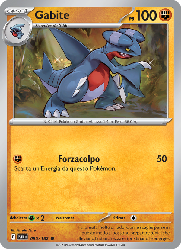 Gabite 095/266 — Paradosso Temporale (Italian Pokémon TCG card)