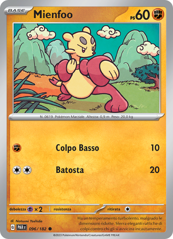 Mienfoo 096/266 — Paradosso Temporale (Italian Pokémon TCG card)