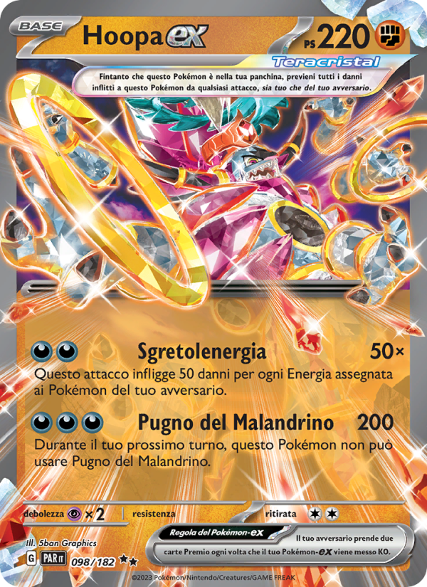 Hoopa-ex 098/266 — Paradosso Temporale (Italian Pokémon TCG card)