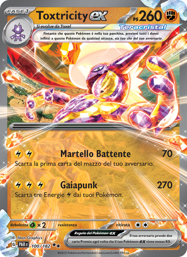 Toxtricity-ex 100/266 — Paradosso Temporale (Italian Pokémon TCG card)