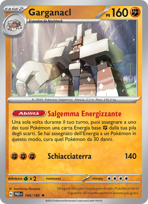 Garganacl 104/266 — Paradosso Temporale (Italian Pokémon TCG card)