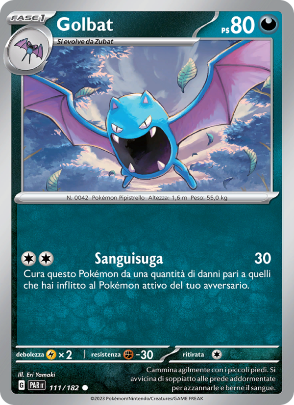 Golbat 111/266 — Paradosso Temporale (Italian Pokémon TCG card)