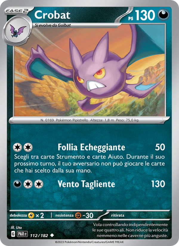 Crobat 112/266 — Paradosso Temporale (Italian Pokémon TCG card)