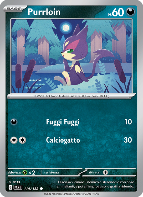 Purrloin 114/266 — Paradosso Temporale (Italian Pokémon TCG card)