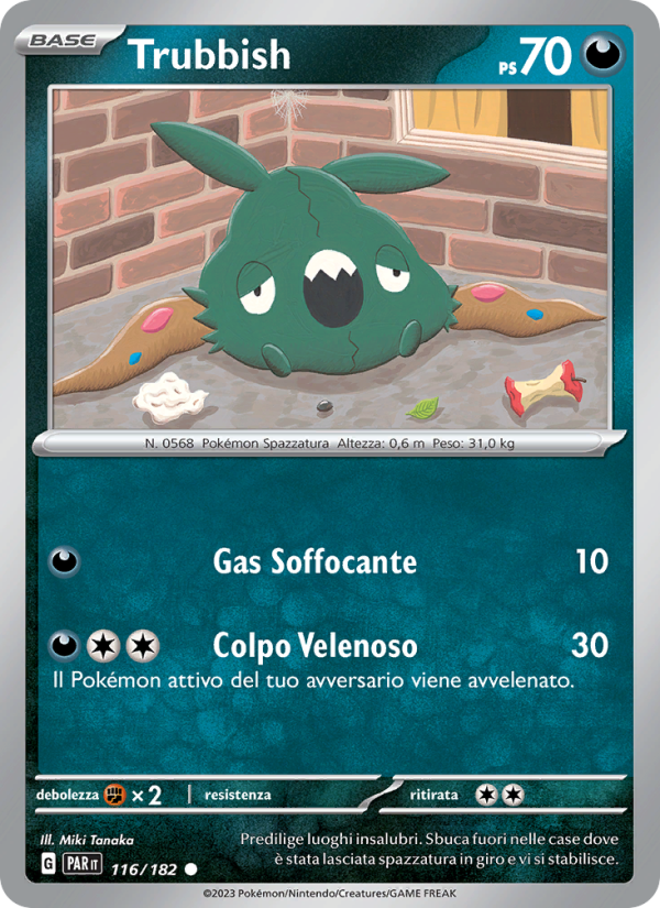 Trubbish 116/266 — Paradosso Temporale (Italian Pokémon TCG card)