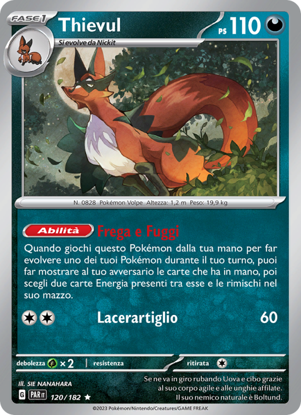 Thievul 120/266 — Paradosso Temporale (Italian Pokémon TCG card)