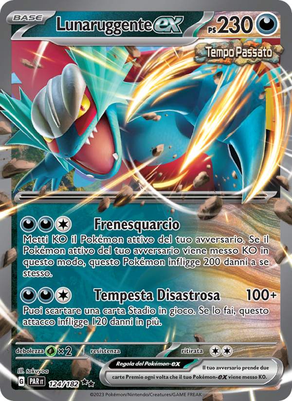 Lunaruggente-ex 124/266 — Paradosso Temporale (Italian Pokémon TCG card)