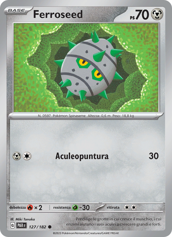 Ferroseed 127/266 — Paradosso Temporale (Italian Pokémon TCG card)