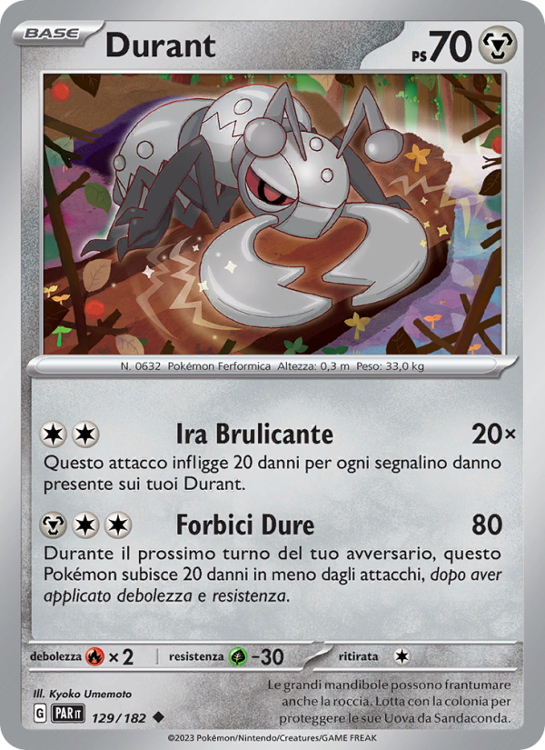 Durant 129/266 — Paradosso Temporale (Italian Pokémon TCG card)