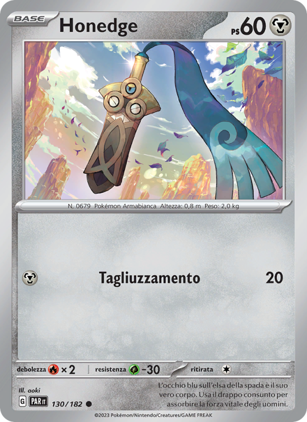 Honedge 130/266 — Paradosso Temporale (Italian Pokémon TCG card)
