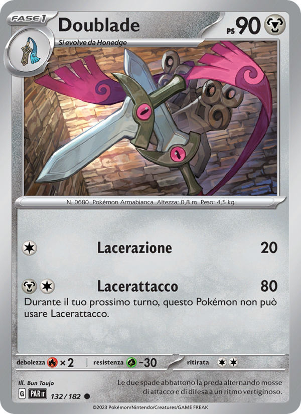 Doublade 132/266 — Paradosso Temporale (Italian Pokémon TCG card)