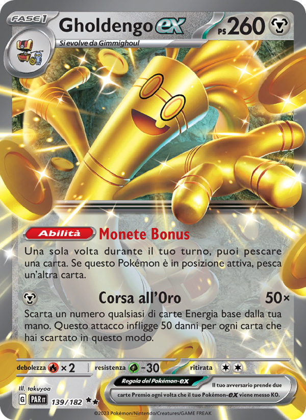 Gholdengo-ex 139/266 — Paradosso Temporale (Italian Pokémon TCG card)