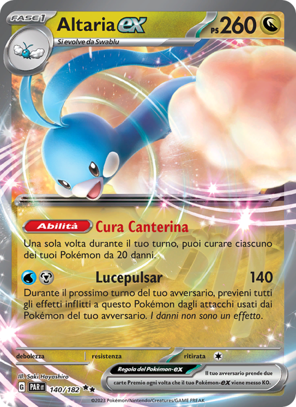 Altaria-ex 140/266 — Paradosso Temporale (Italian Pokémon TCG card)