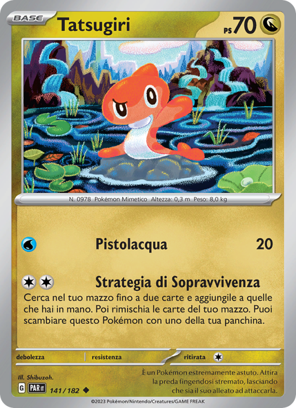 Tatsugiri 141/266 — Paradosso Temporale (Italian Pokémon TCG card)